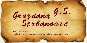 Grozdana Štrbanović vizit kartica
